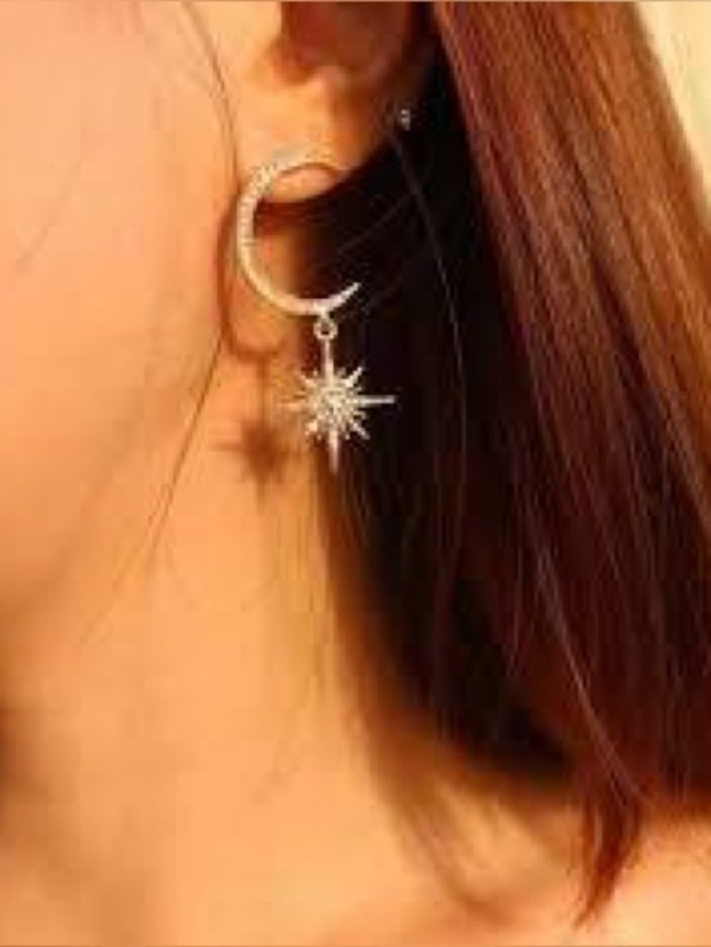 Shian 925 Rhinestone Women Style Retro Earring’s
